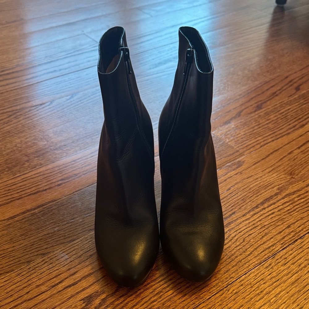 Christian Louboutin Black Leather Ankle Boots